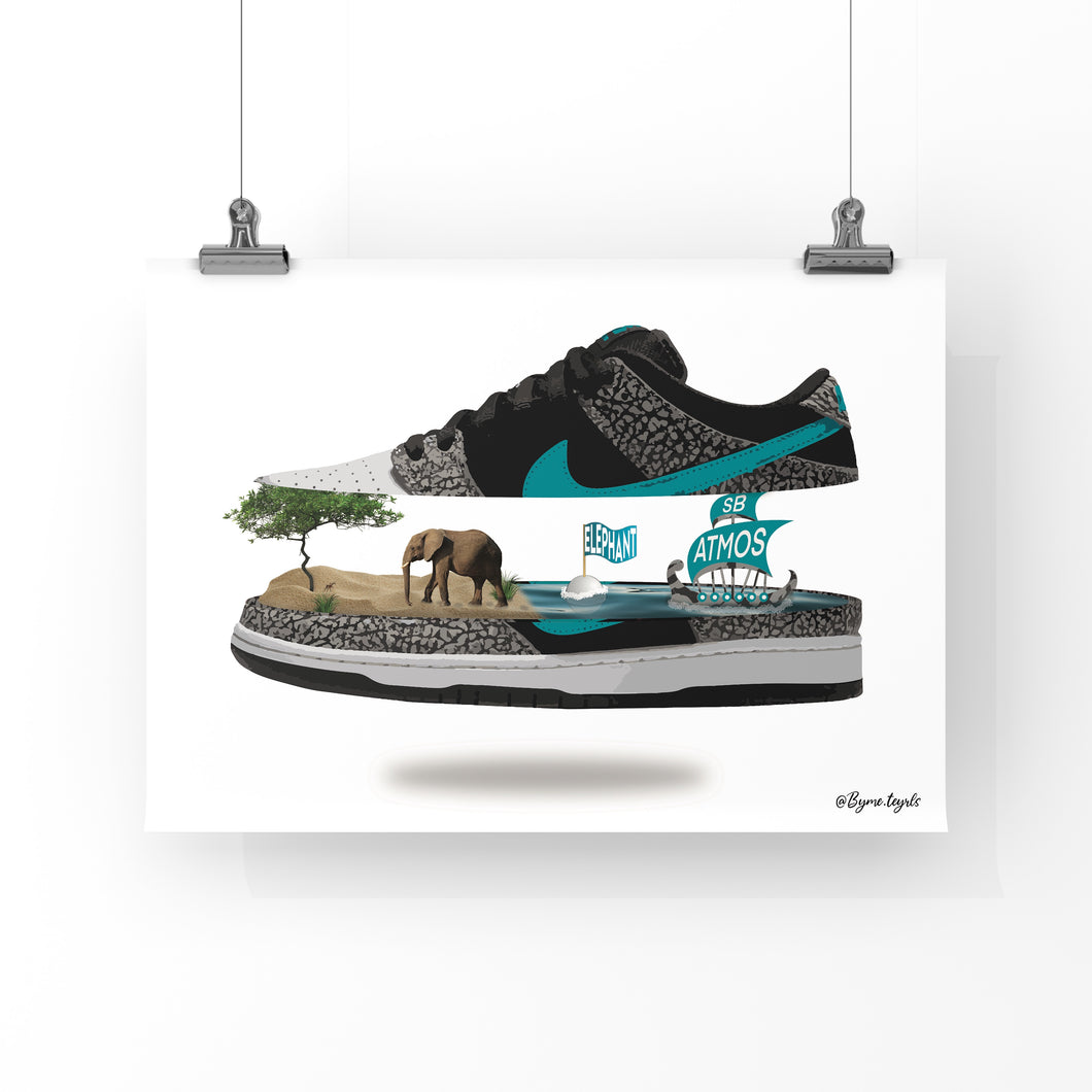 Affiche Nike SB dunk atmos elephant